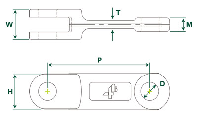 Kute łańcuch - 4B Standard Link drawing