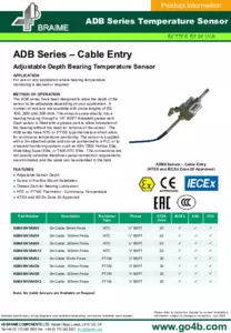 Product Datasheet - ADB Bearing Sensor