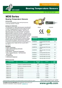 Product datasheet - MDB Sensor