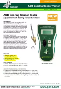 Product Datasheet - ADB Bearing Sensor Tester