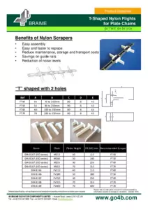 Datasheet - T-Shaped Nylon Flights for Plate Chains
