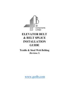 Elevator belt & splice installation guide