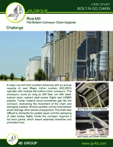 Case Study - Flat Bottom Conveyor Chain Upgrade in Rice Mill