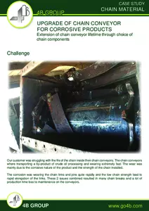 Case Study: Upgrade of chain conveyor for corrosive products