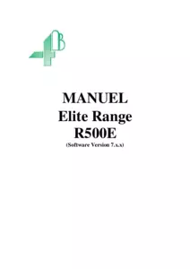 Manuel - Elite Range R500E