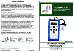 Product Manual - SpeedMaster™ 1 (SM1)
