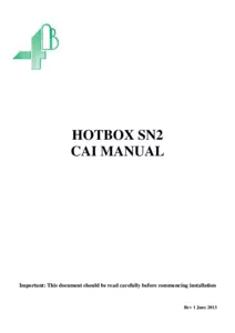 Product Manual - Hotbox SN2 